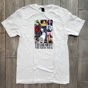 Taylor Swift‎ The Eras Tour Adult Small White Concert T-Shirt Graphic Print